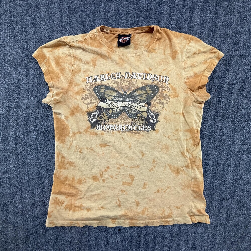Harley-Davidson 2008 Shirt Womens Medium Wild Heart Butterfly RK Sratman